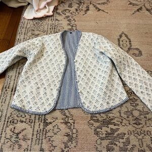 Floral Open Front Jacket